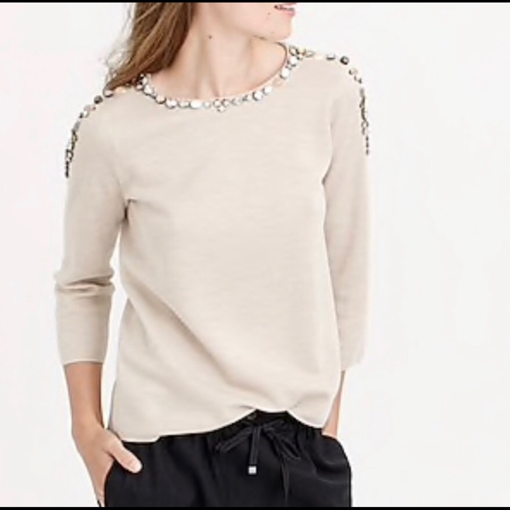 J.Crew Jewel Embellished Sweater